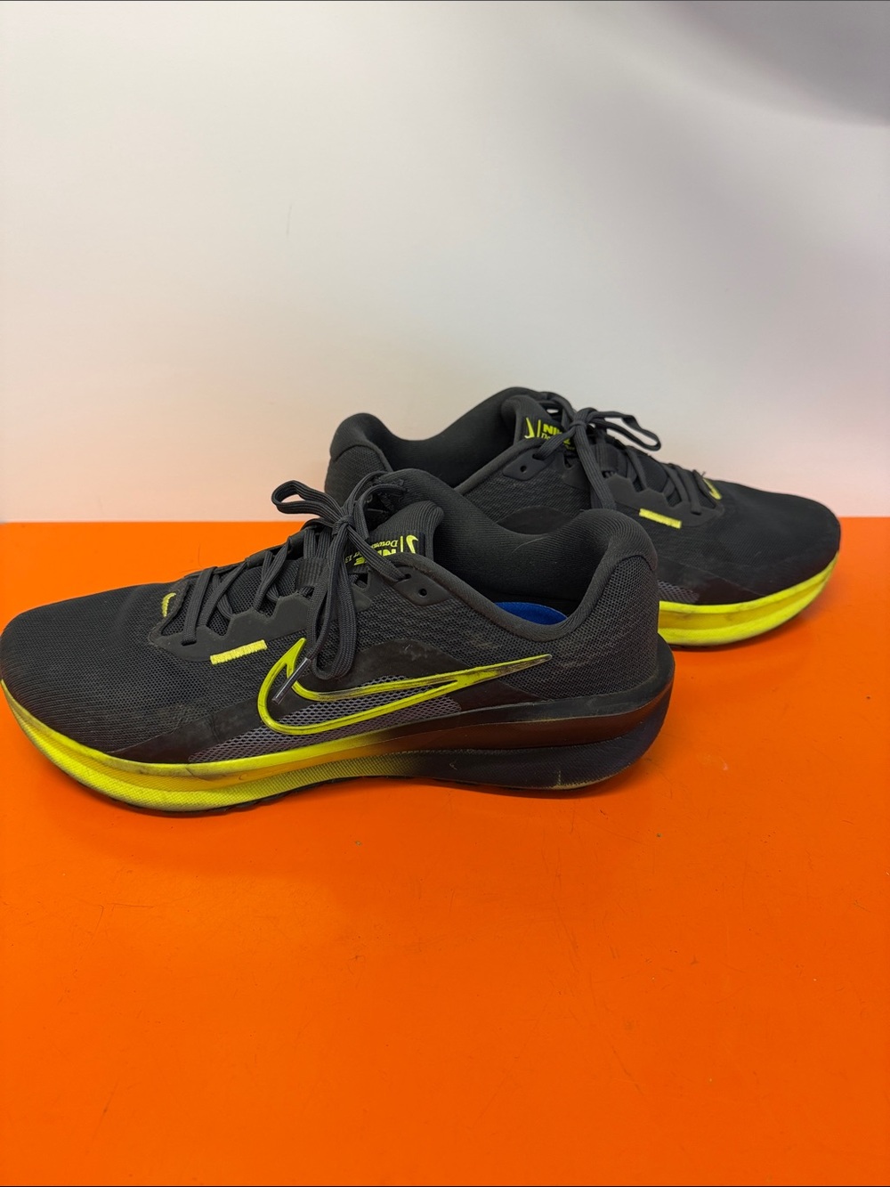 Nike Downshifter 13 — Black with Neon Yellow Accent Trainers